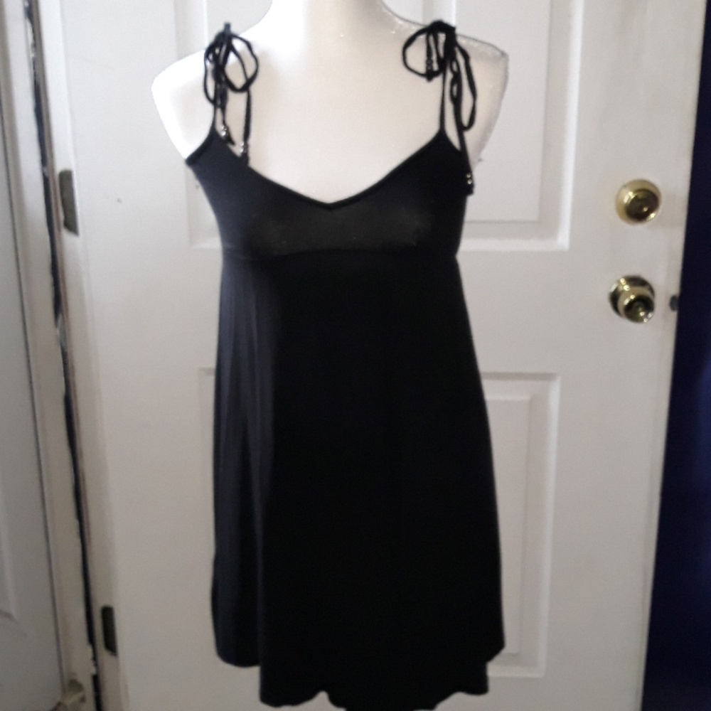 Black dress with shoulder ties